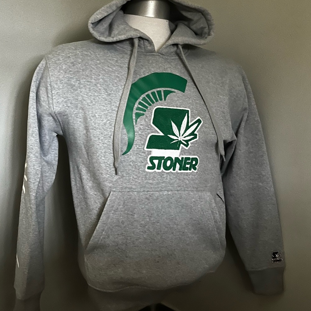 Grey Michigan State All Stoned World wide hoodie in a Mens Xl